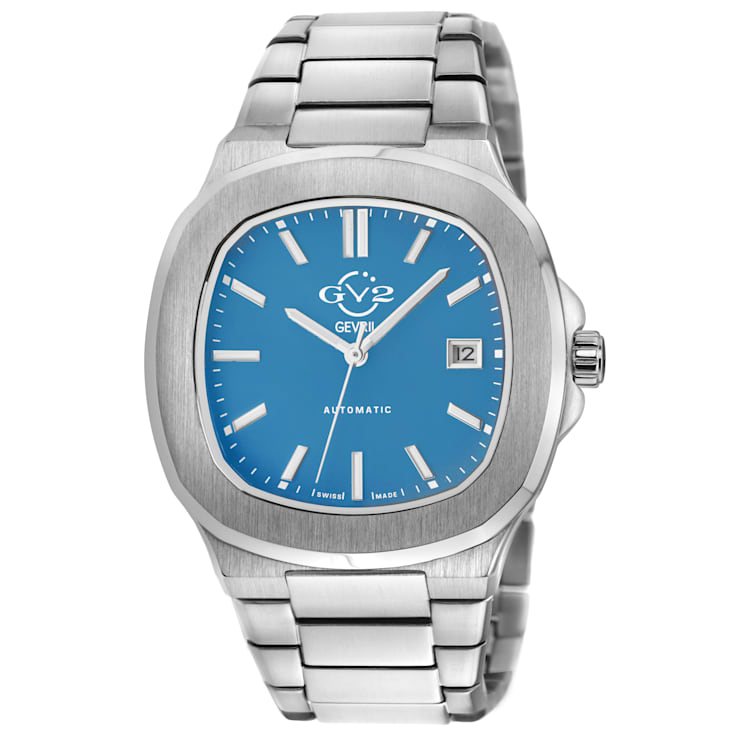 GV2 Automatic Men's Potente Sky Blue Dial 316L Stainless Steel Bracelet Watch