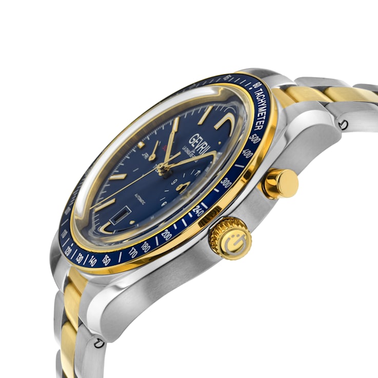 Gevril Men's Lenox Stainless Steel Blue Dial Automatic Watch