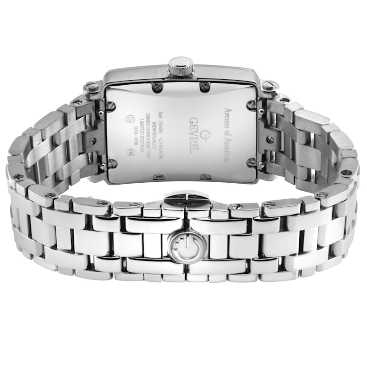 Gevril Ave of Americas Mini Women’s Stainless Steel Case,White Dial Watch