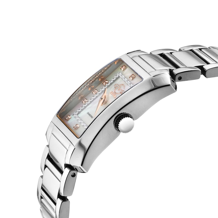 GV2 Womens Luino Diamond White MOP Dial, 316L Stainless Steel Watch