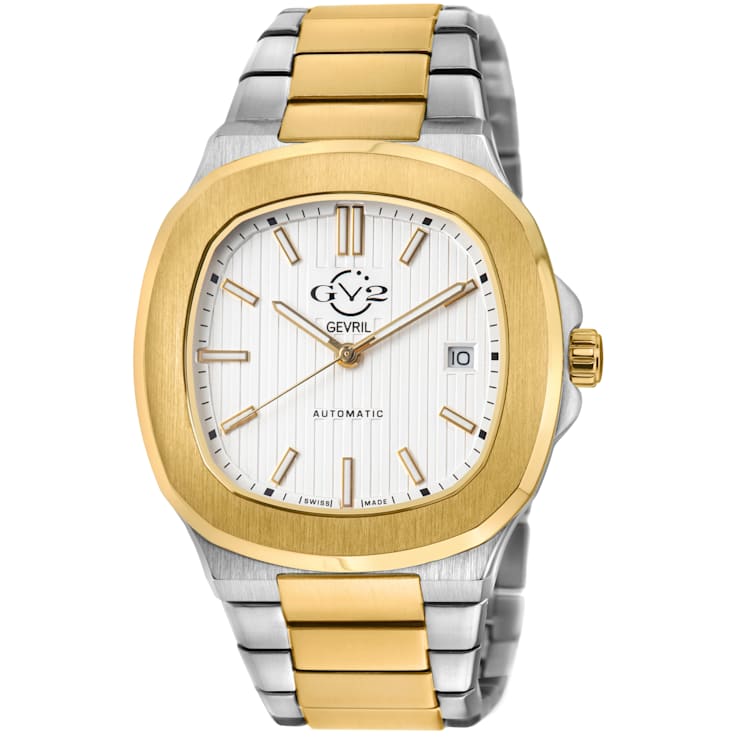 Gv2 By Gevril Men's 18103 Potente Swiss Automatic Two-Tone IP Steel Date Watch