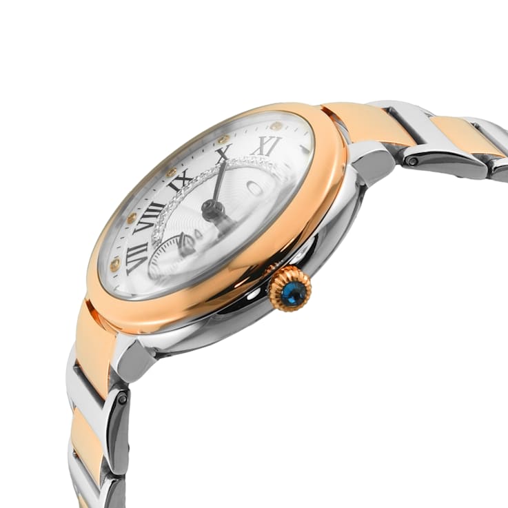 Gv2 By Gevril Women's 12204B Rome Two-Tone IP Stainless Steel Diamond Watch