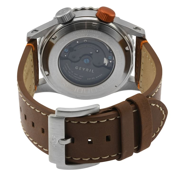 GV2 by Gevril Contasecondi 3506 Men's Swiss Automatic Unidirectional
Bezel Watch
