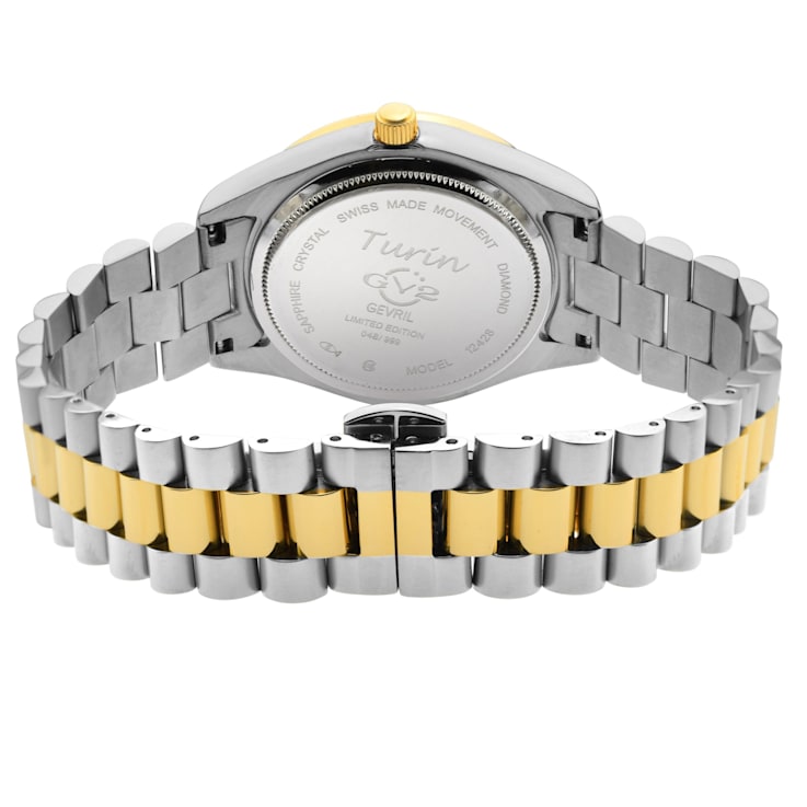 GV2 Women's Turin Diamond, Chocolate Brown  MOP Dial, Two toned IPYG
Stainless Steel Watch