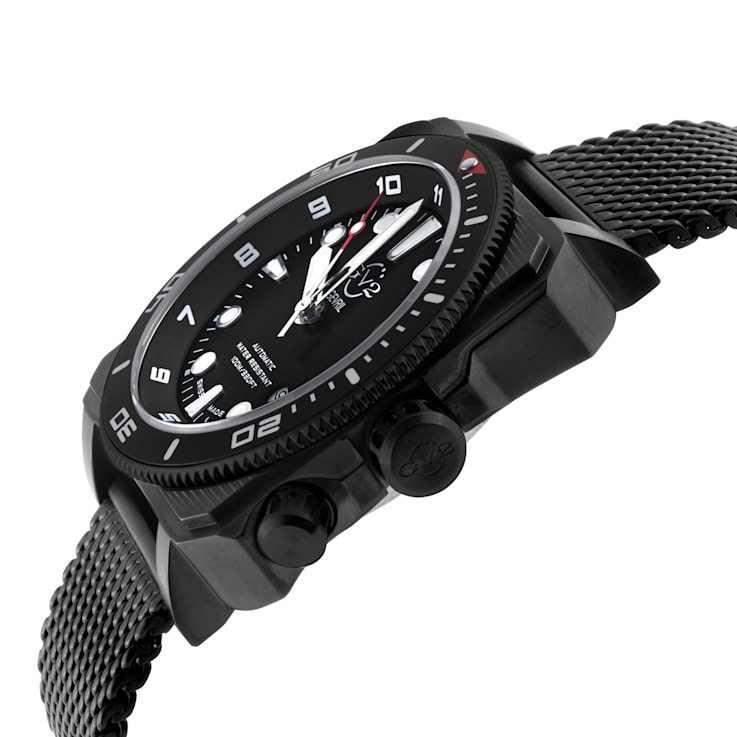 GV2 Men's XO Submarine BLK Case, BLK/BLK Bezel, Black Dial, Stainless
Steel Case