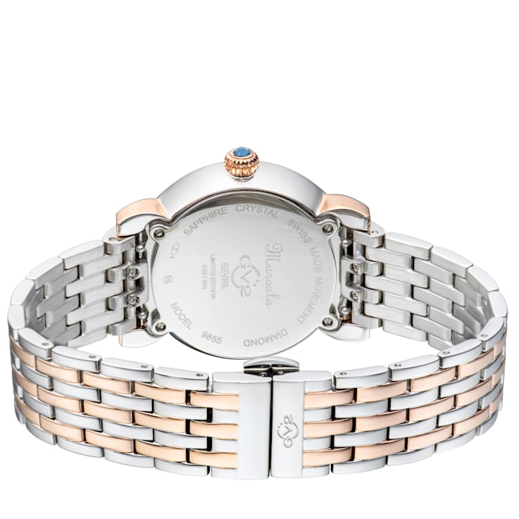 GV2 9855B Women's Marsala Tortoise Swiss Quartz Diamond Watch