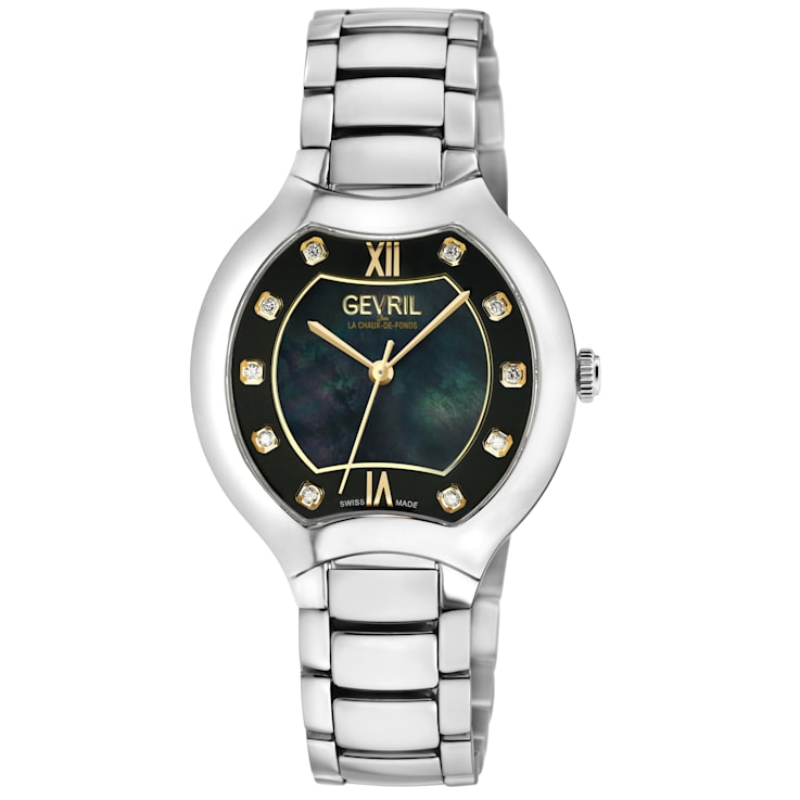 Gevril 11047B Lugano Swiss Quartz Diamond Watch
