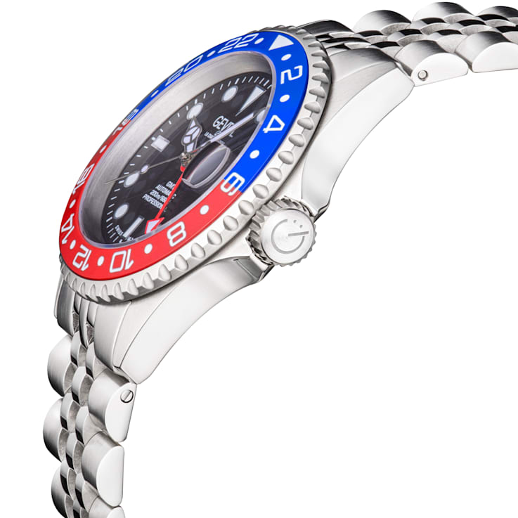 Gevril Men's 4952B Wall Street Swiss Automatic Ceramic Bezel