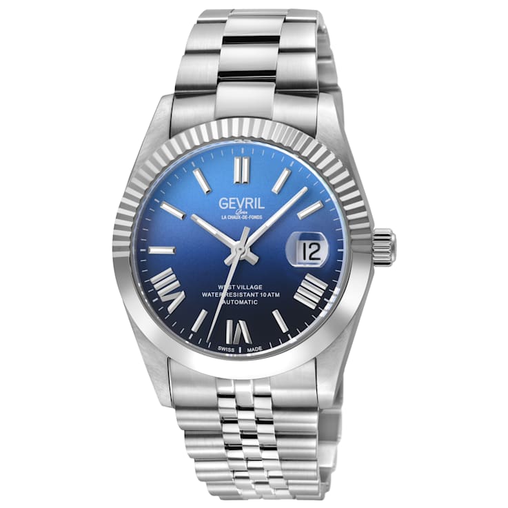 Gevril Men's Automatic West Village Fusion Elite Watch, Stainless Steel
Satin and Polished Bracelet