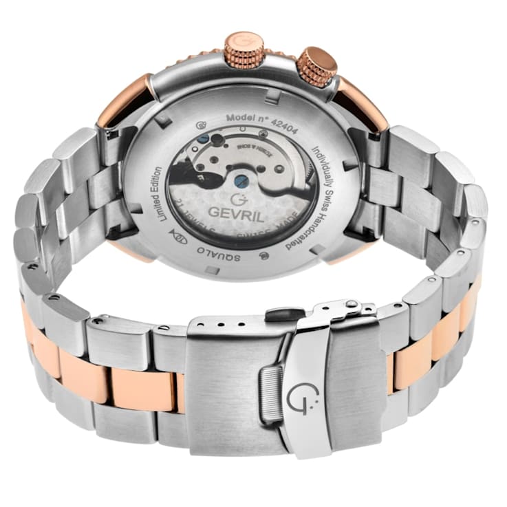 GV2 by Gevril Men's 42404 Squalo Swiss Automatic Ceramic Bezel Diver Watch