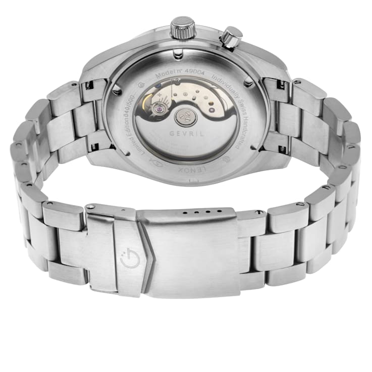 Gevril Men's Lenox Stainless Steel White Dial Automatic Watch