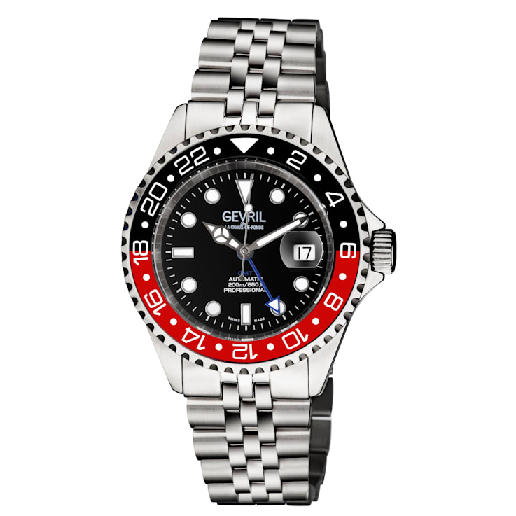 Gevril 4954B Men's Wall Street Stainless Steel Bracelet Watch