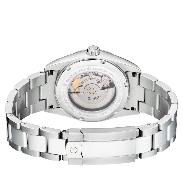 Gevril Men's 48911 West Village Swiss Automatic Sellita Stainless Steel Watch
