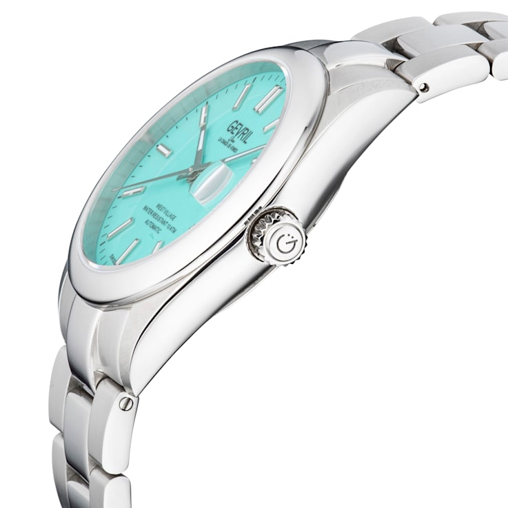 Gevril Men's Automatic West Village Tiffany Green Dial Stainless Steel Bracelet
