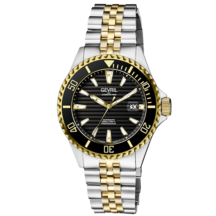 Gevril Men's 42602 Chamber Swiss Automatic Sellita SW200 Ceramic Bezel Watch