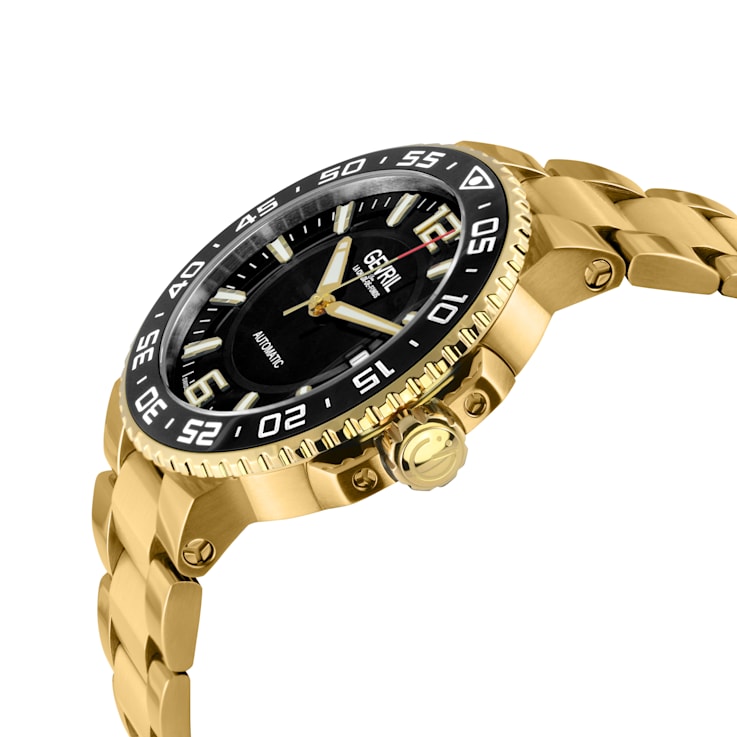 Gevril RiverSide Swiss Automatic Watch, IPYG Stainelss Steel Bracelet
