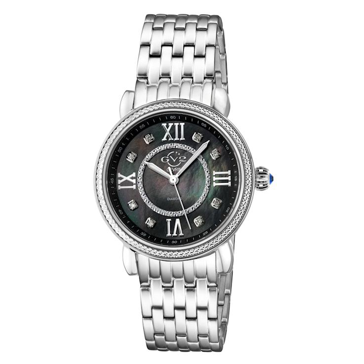 GV2 9861B Women's Marsala Swiss Quartz Diamond Watch