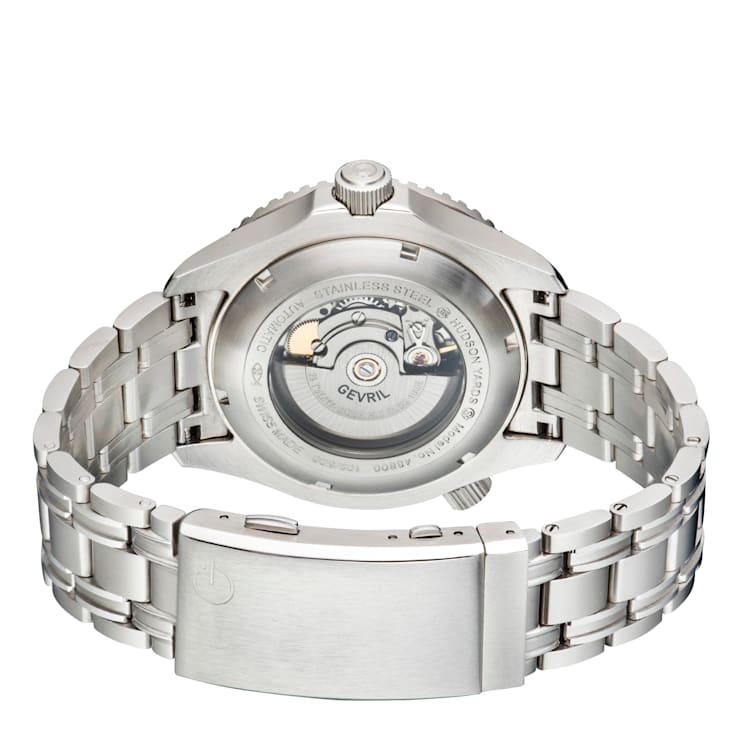 Gevril Men 48801 Hudson Yards Swiss Automatic Diver Rotating Ceramic
Bezel Watch