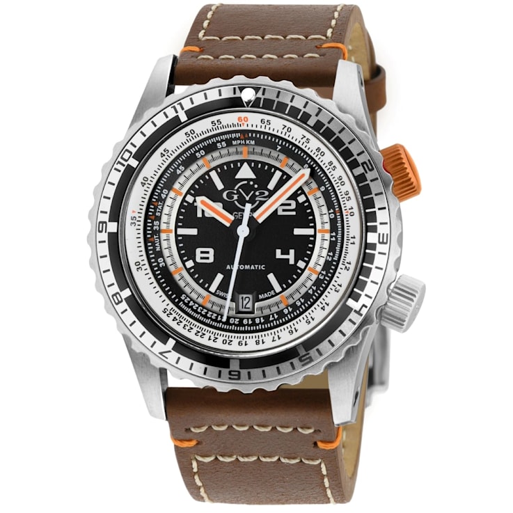 GV2 by Gevril Contasecondi 3506 Men's Swiss Automatic Unidirectional
Bezel Watch
