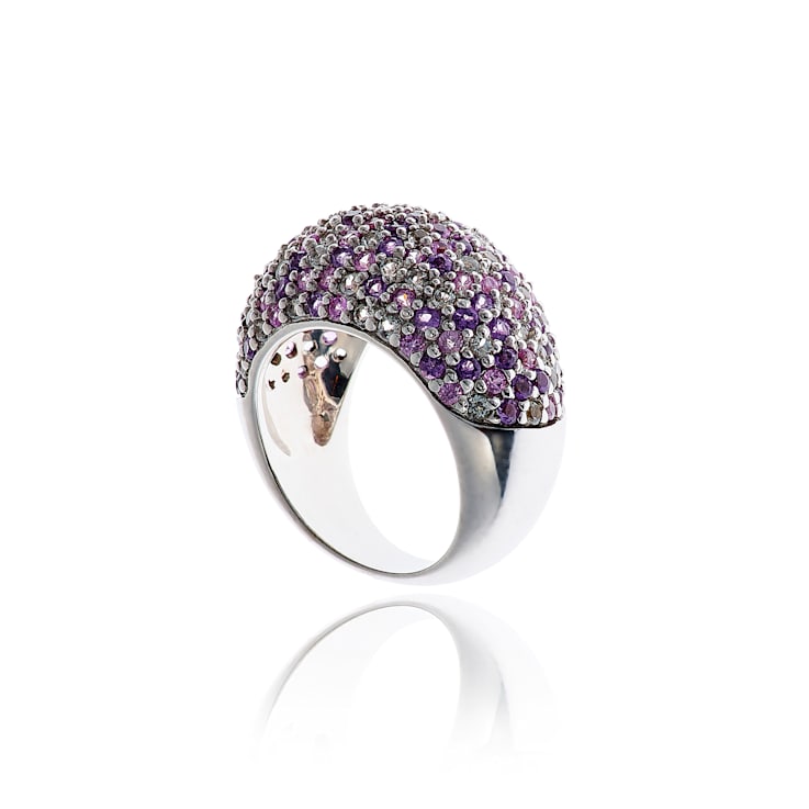MCL Design Light Rose Sapphire Stardust Pave Ring