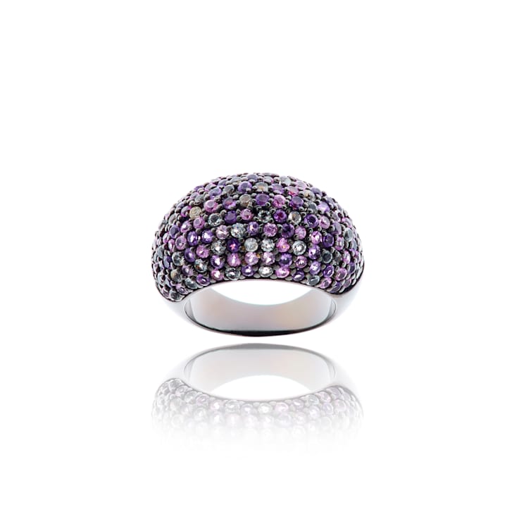 MCL Design Rose Sapphire Stardust Pave Ring