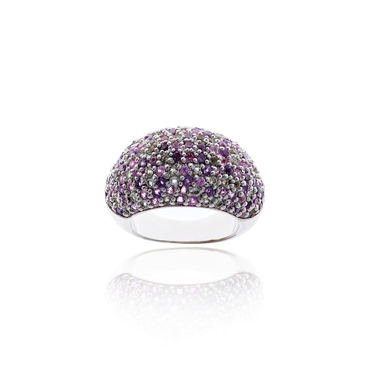 MCL Design Light Rose Sapphire Stardust Pave Ring