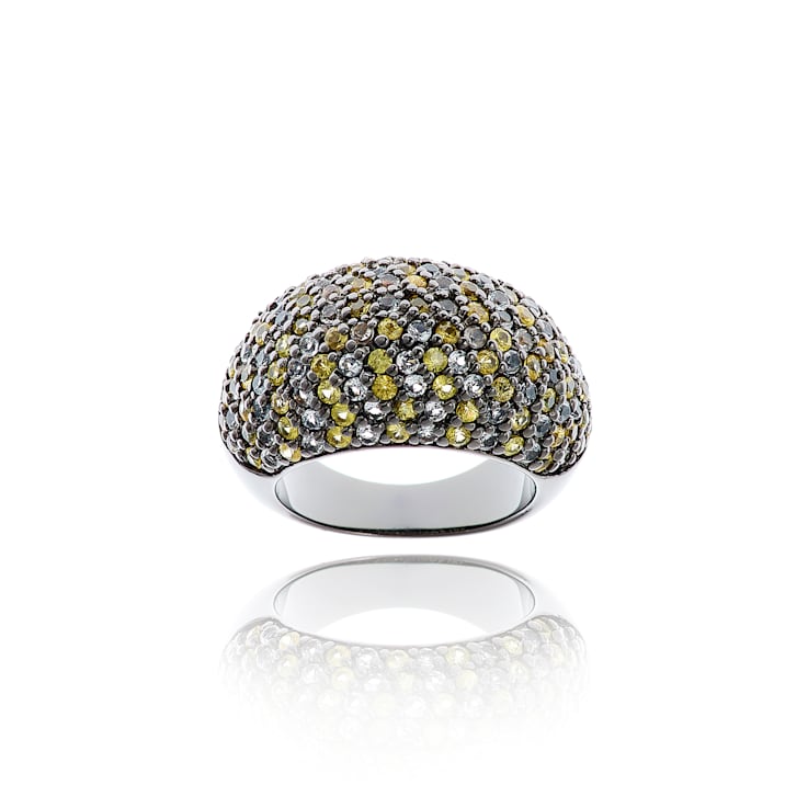 MCL Design Yellow Sapphire Stardust Pave Ring