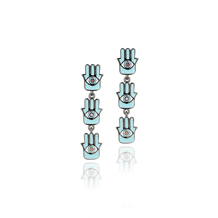 MCL Design Hamsa Drop Earrings