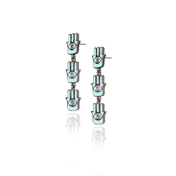 MCL Design Hamsa Drop Earrings