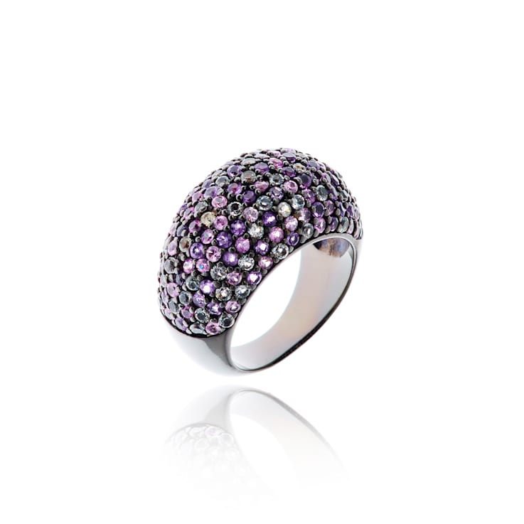 MCL Design Rose Sapphire Stardust Pave Ring