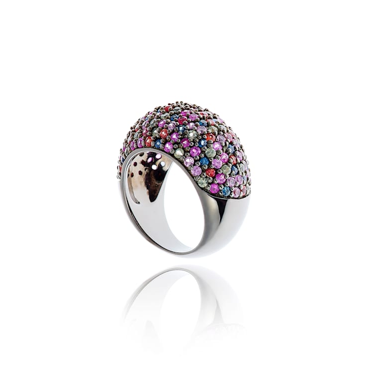 MCL Design Berry Sapphire Stardust Pave Ring