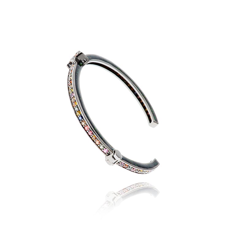 MCL Design Single Pave Sapphire Star Cuff Bracelet