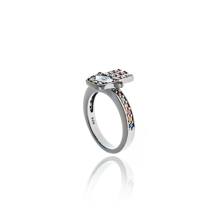 MCL Design Sapphire Hamsa Ring
