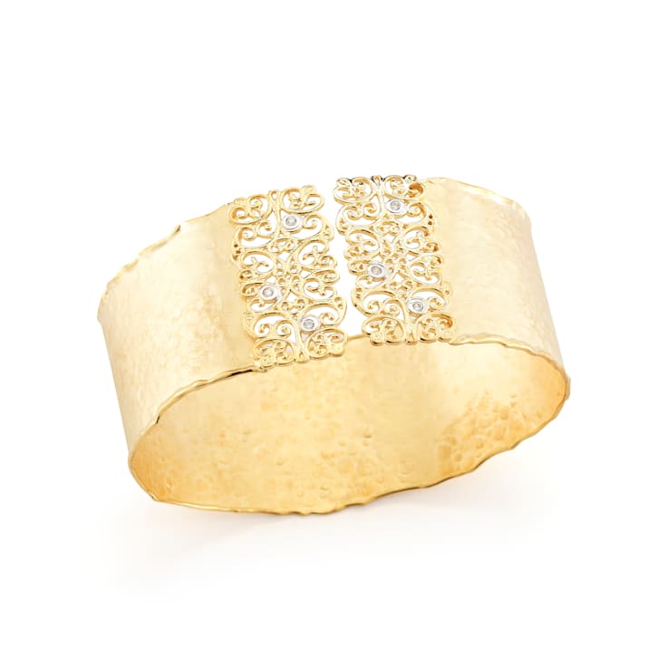 特価商品  14K Gold 0.12 ct. tw. Diamond Cuff Bracelet - 185Q2A ネックレス
