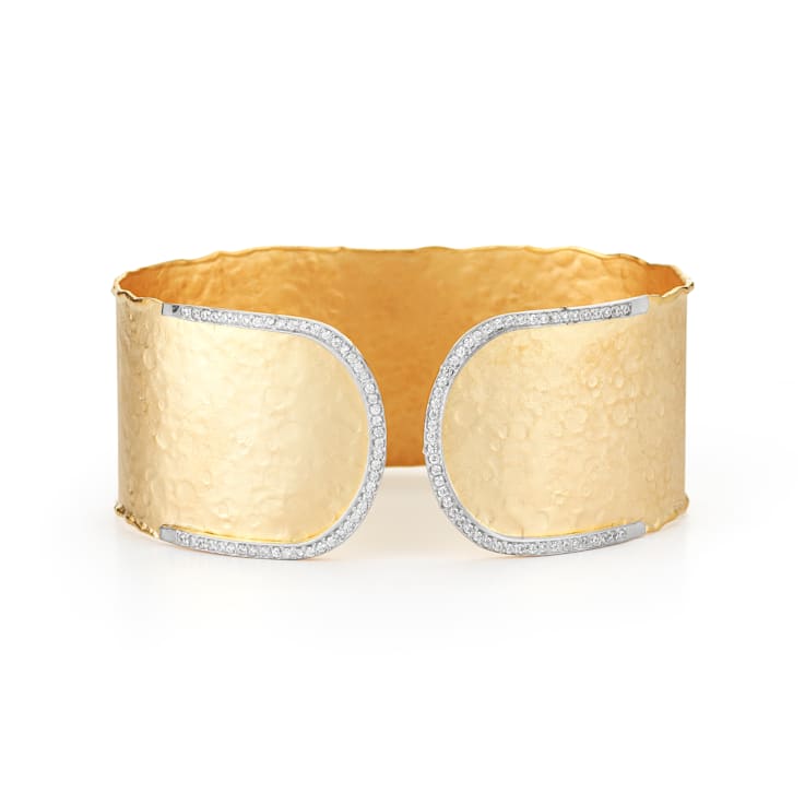 14K Gold 0.59 ct. tw. Diamond Cuff Bracelet