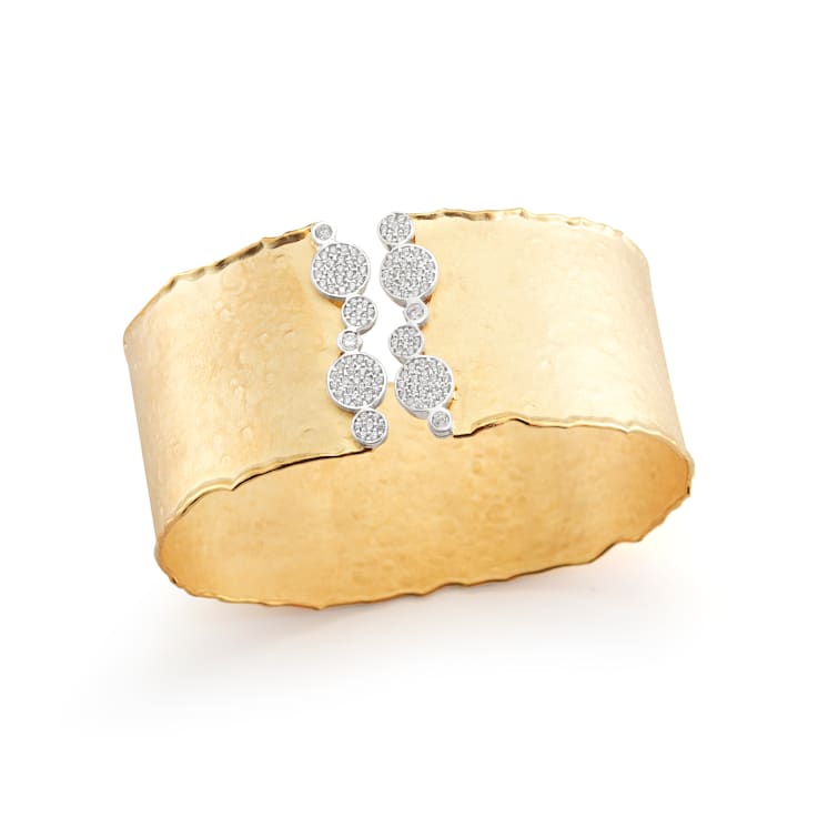 14K Gold 0.80 ct. tw. Diamond Cuff Bracelet