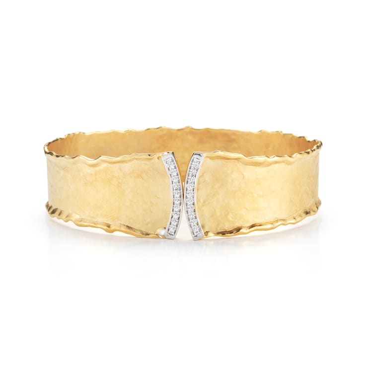 14K Gold 0.27 ct. tw. Diamond Cuff