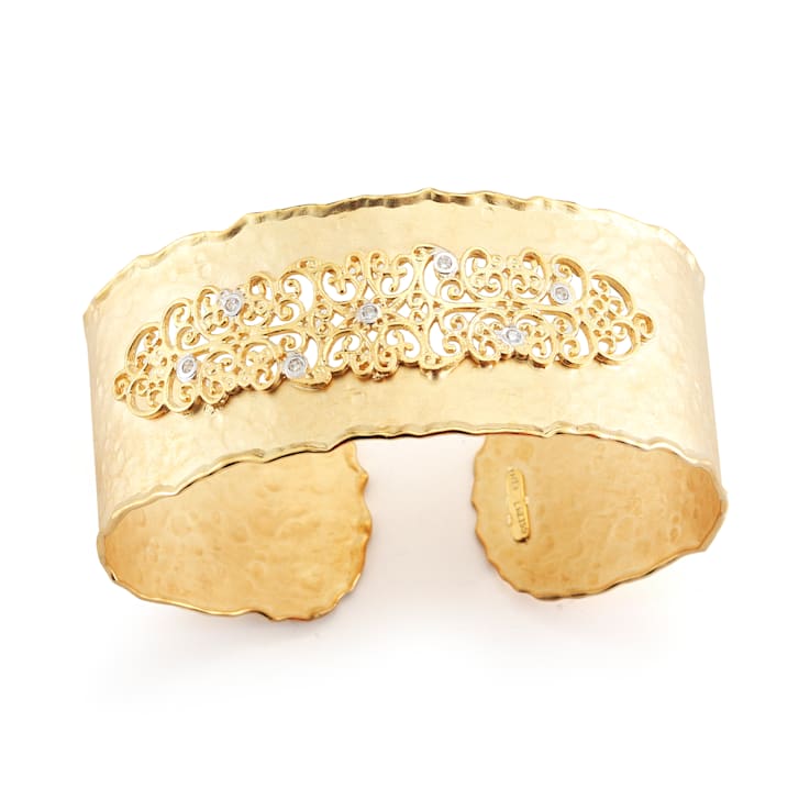 14K Gold 0.14 ct. tw. Diamond Cuff Bracelet