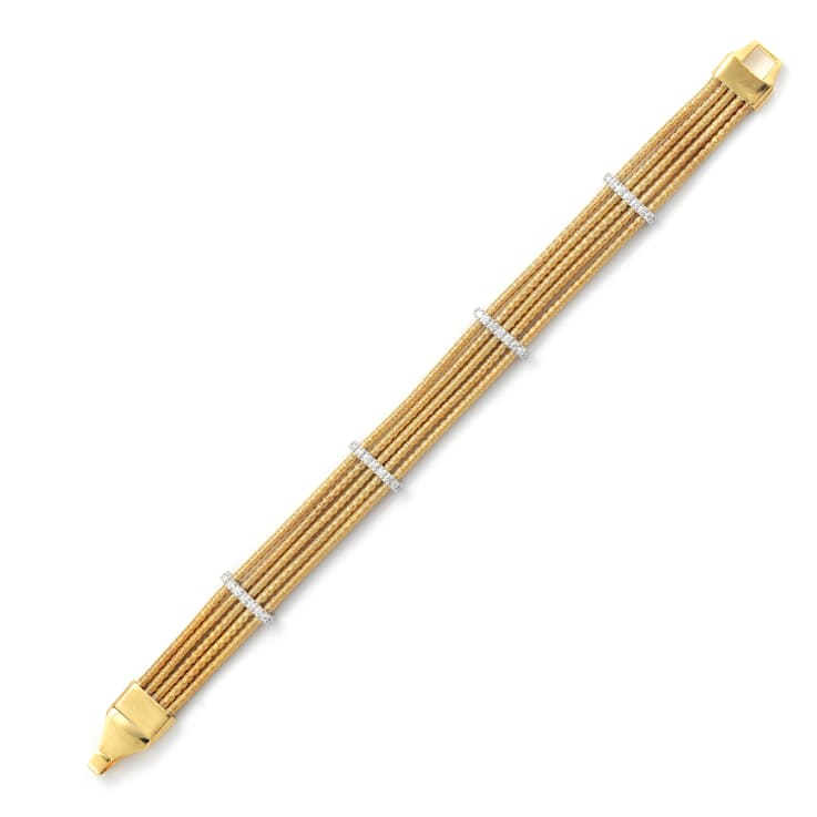 14K Gold 0.54 ct. tw. Diamond Mesh Bracelet - 1B94CA