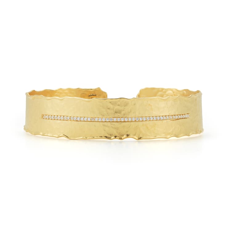 14K Gold 0.27 ct. tw. Diamond Cuff