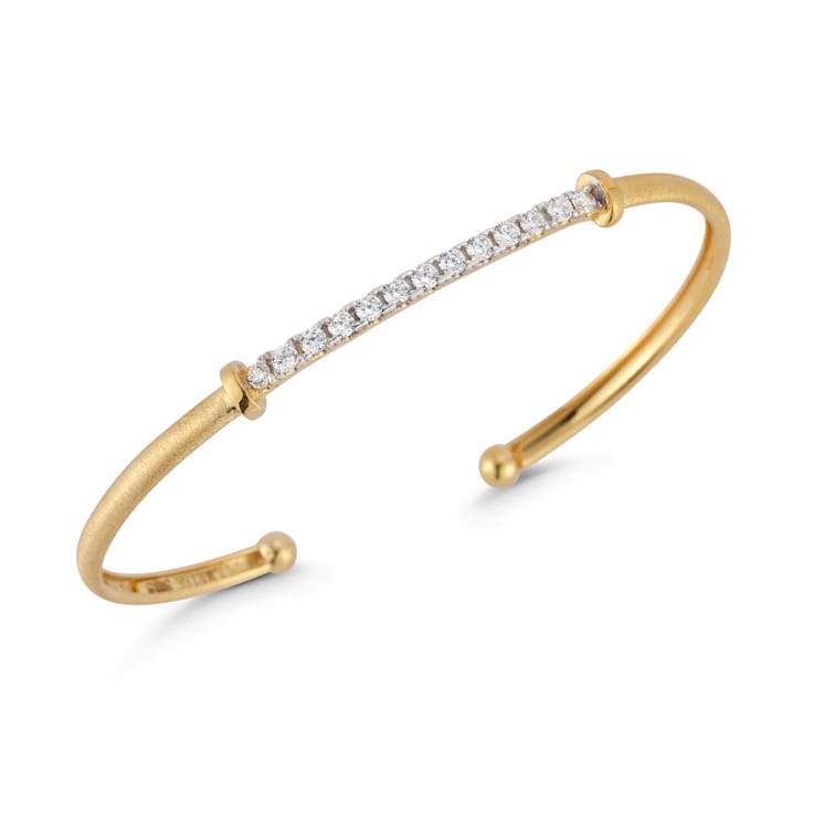 14K Gold 0.50 ct. tw. Diamond Open Bangle
