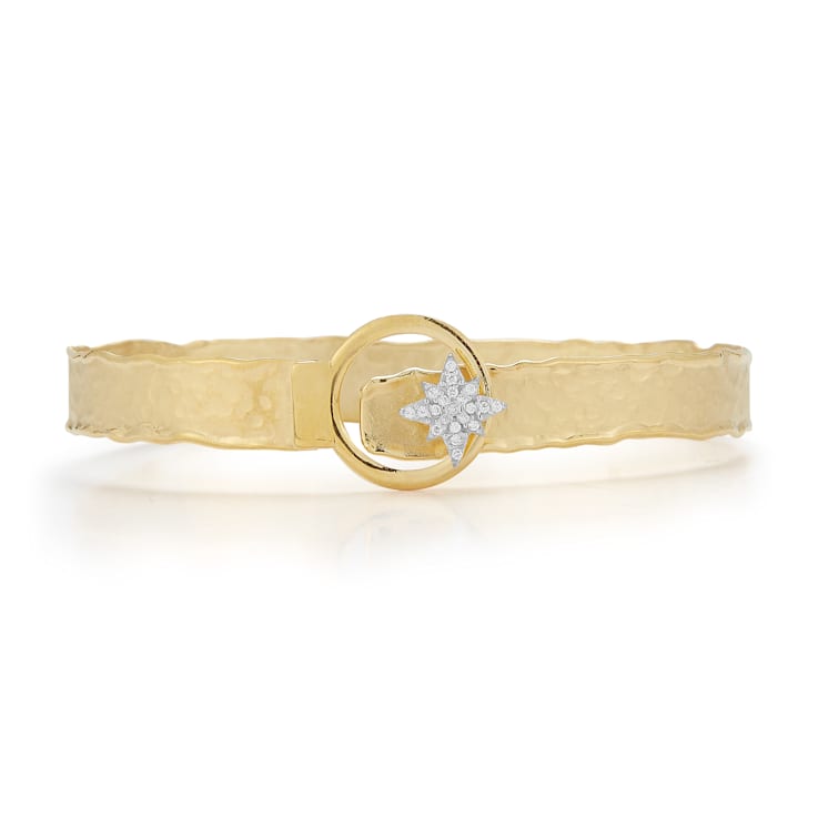 14K Gold 0.13 ct. tw. Diamond Cuff