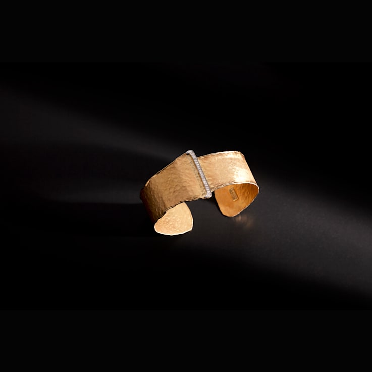 14K Gold 0.14 ct. tw. Diamond Cuff Bracelet