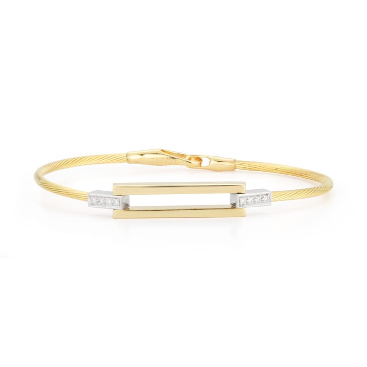 14K Yellow Gold 0.07 ct. tw. Diamond Wire Bracelet