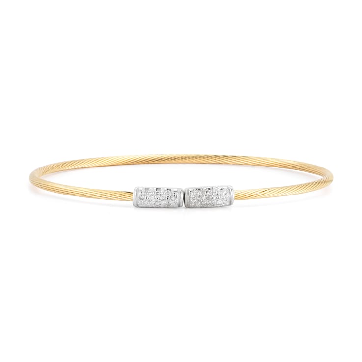 14K Yellow Gold 0.15 ct. tw. Diamond Wire Bracelet