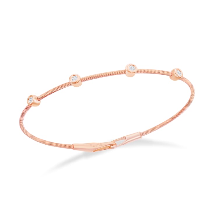14K Rose Gold 0.14 ct. tw. Wire Bracelet