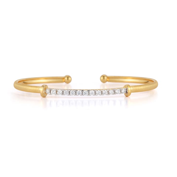14K Gold 0.50 ct. tw. Diamond Open Bangle