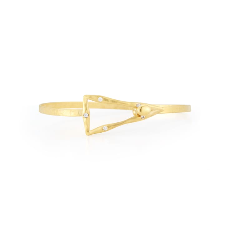 14K Gold 0.09 ct. tw. Diamond Bangle Bracelet