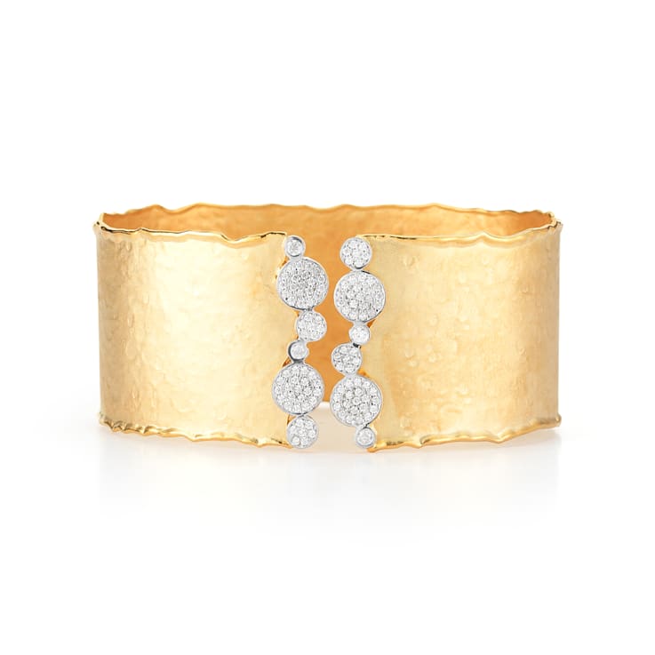 14K Gold 0.80 ct. tw. Diamond Cuff Bracelet