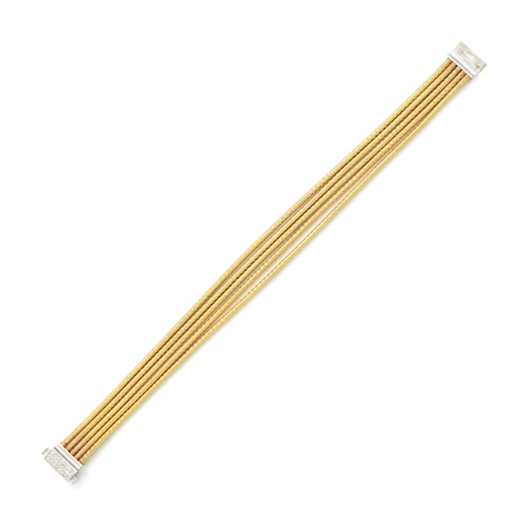 14K Gold 0.21 ct. tw. White Diamond Mesh Bracelet